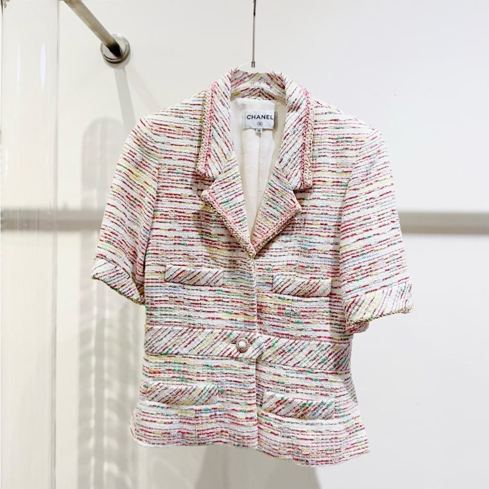 ❌sold❌Authentic Chanel Multicolor Tweed Jacket